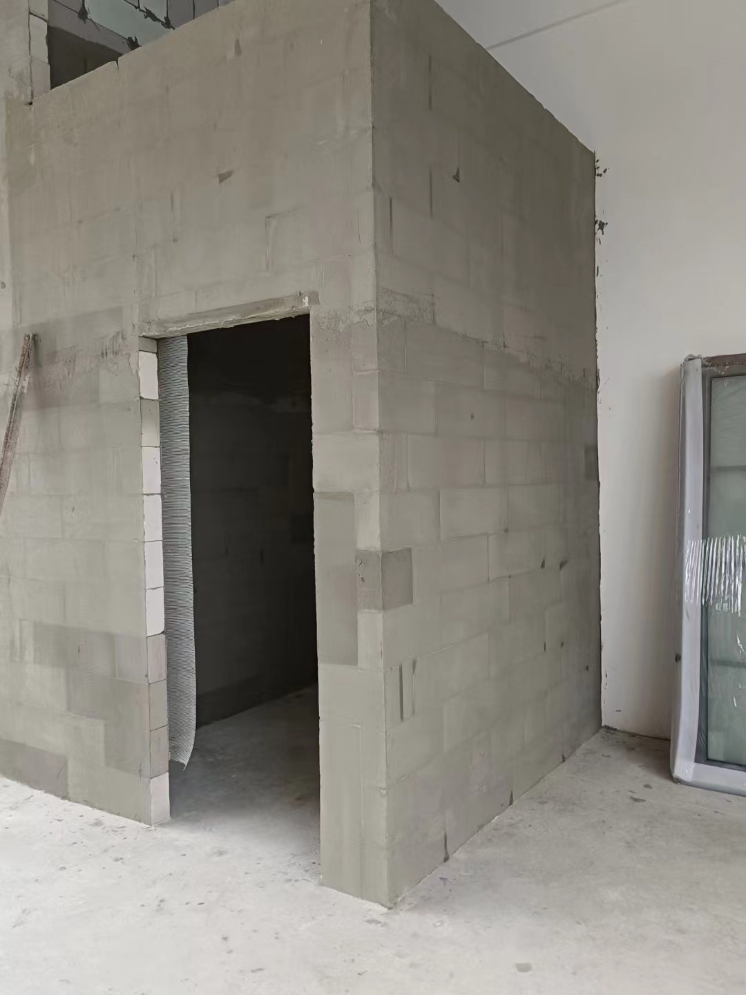 轻质砖隔墙施工场景2